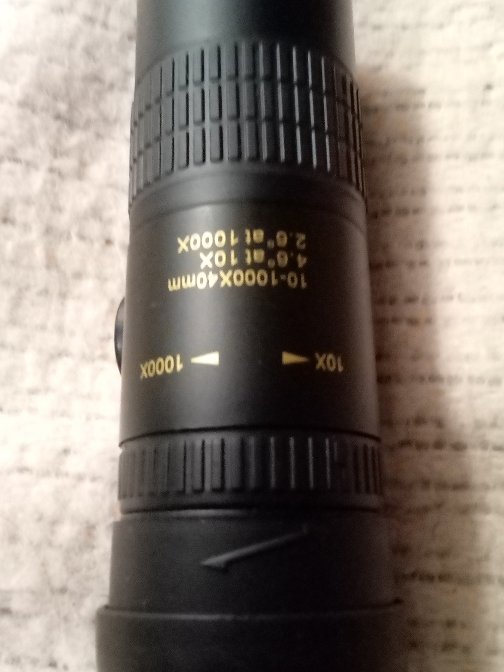 Black 10-1000x Zoom Spotting Scope - Compact Outdoor Optic